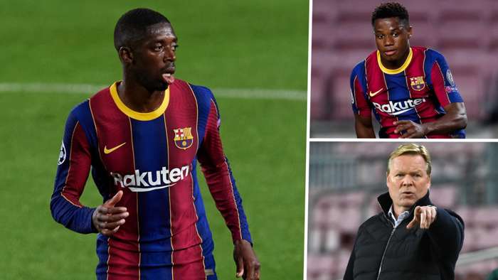 Ousmane Dembele Ansu Fati Ronald Koeman Barcelona 2020-21 GFX