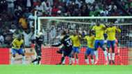 Marc van Heerden of Orlando Pirares scores against Mamelodi Sundowns