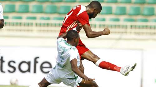 Charles Momanyi of Gor Mahia vs CR Belouizdad.