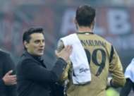 vincenzo montella giangluigi gigio donnarumma ac milan