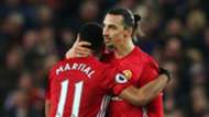 Anthony Martial Zlatan Ibrahimovic Manchester United