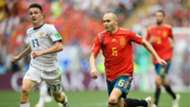 Andres Iniesta Aleksandr Golovin Spain Russia World Cup 2018