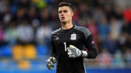 Kepa Arrizabalaga in a Spain U21 match