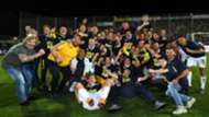 Parma players celebrating Spezia Parma Serie B
