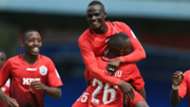Enosh Ochieng of Ulinzi Stars and Daniel Waweru