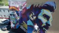 Murales Messi Cristiano