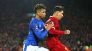 Mason Holgate Roberto Firmino Everton Liverpool 05012017