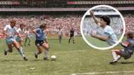 homenaje al gol de maradona en el mundial de 1986 entre argentina e inglaterra