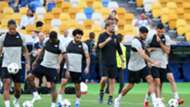 Jurgen Klopp leads his team in Kiev