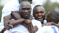 Sofapaka's Pate Wanok celebrates scoring fastets goal in seconds.