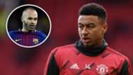 Andres Iniesta Jesse Lingard