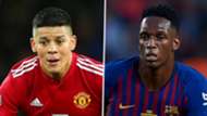 Marcos Rojo Yerry Mina Man Utd Barcelona 2017-18