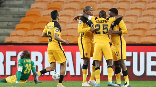 Lebogang Manyama celebrates Kaizer Chiefs goal