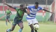BADI BARAKA of KCB vs VINCENT OBURU of AFC Leopards.