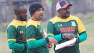 Francis Kimanzi and Salim Ali of Mathare United.