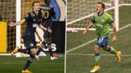 Brenden Aaronson Jordan Morris Philadelphia Union Seattle Sounders MLS USMNT GFX