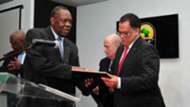 Danny Jordaan and Issa Hayatou