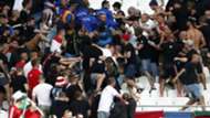 Hungary fans fighting
