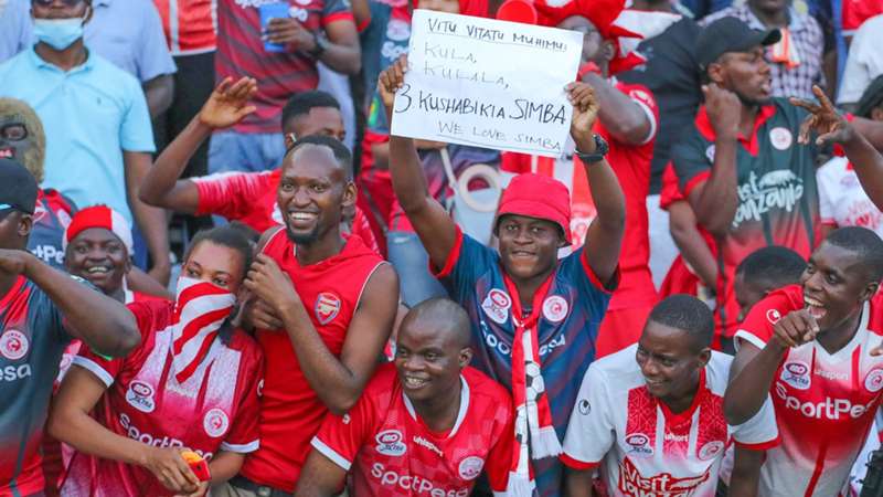 Simba SC fans vs Al Ahly.