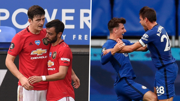Man utd Chelsea celebration split