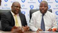 Maurice Amahawa of AFC Leopards and Oscar Igaida.
