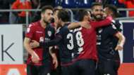Cagliari celebrating Cagliari Empoli Serie A