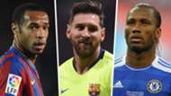 Thierry Henry Lionel Messi Didier Drogba