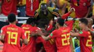 Belgium celebrate goal World Cup