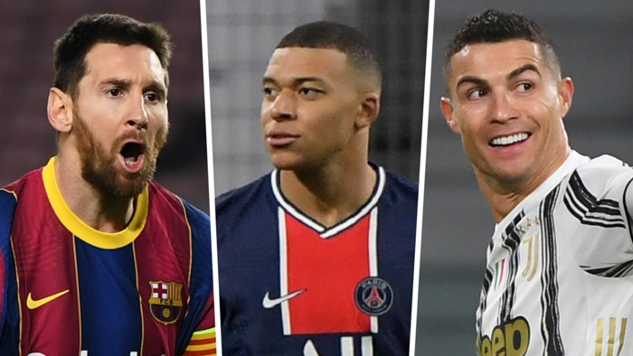 Messi Mbappe Ronaldo 2021