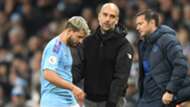 Sergio Aguero Pep Guardiola Manchester City