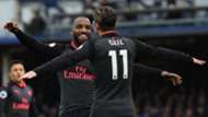 Alexandre Lacazette Mesut Ozil Arsenal Everton Premier League