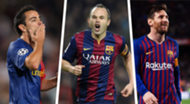 Xavi Lionel Messi Andres Iniesta Barcelona