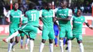 Samuel Onyango and Gor Mahia players celebrate.