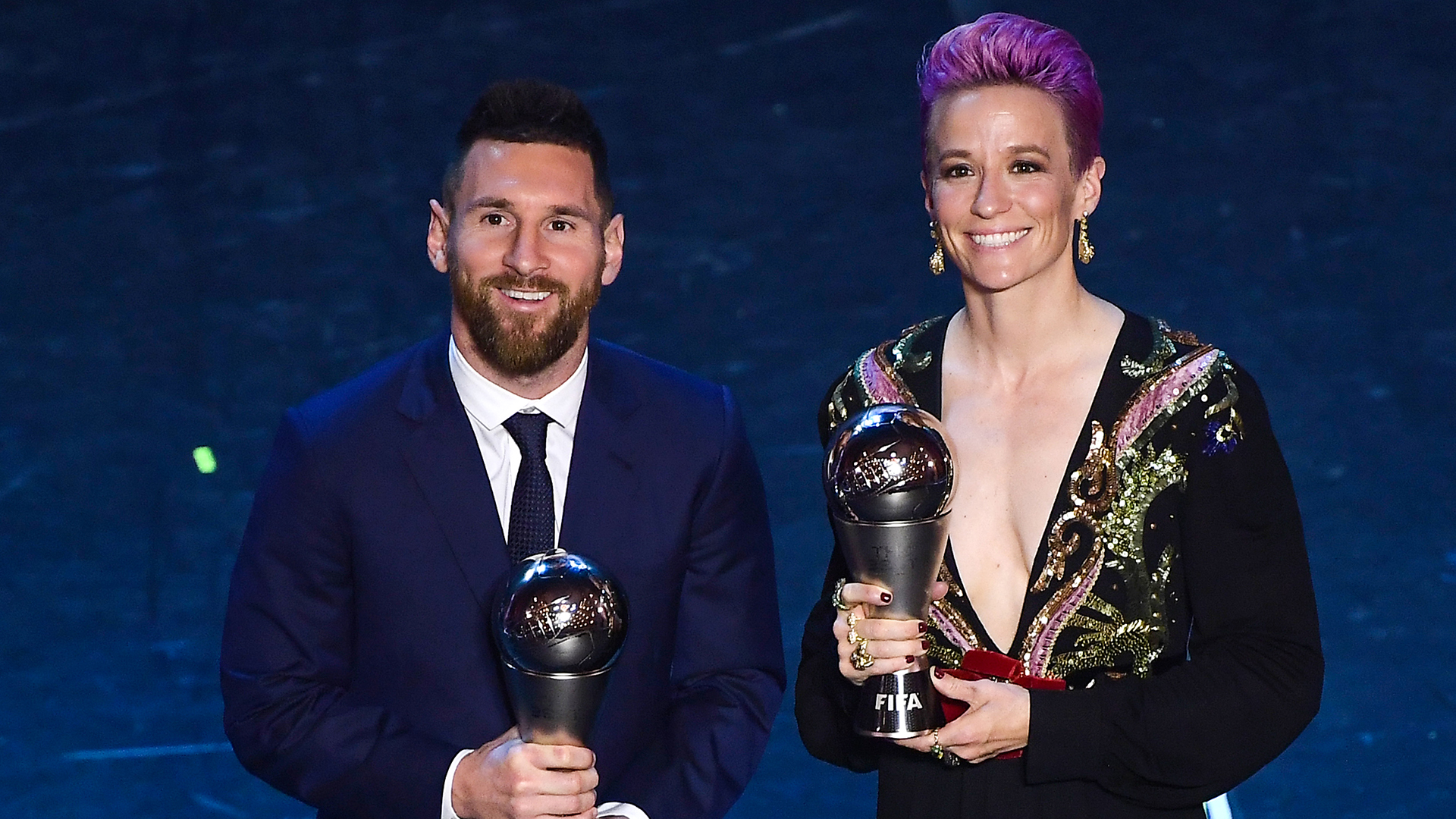 Women in sports- Megan with Messi at the 2019 FIFA Awards- SportzPoint