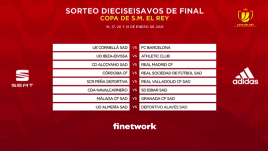 Dieciseisavos de final de la Copa del Rey 2020-2021 ...