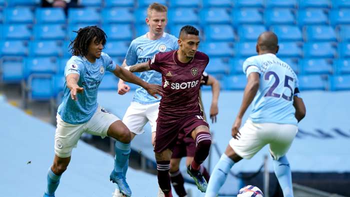 Nathan Ake Raphinha Manchester City Leeds 2020-21 Nathan Ake Raphinha Manchester City Leeds 2020-21