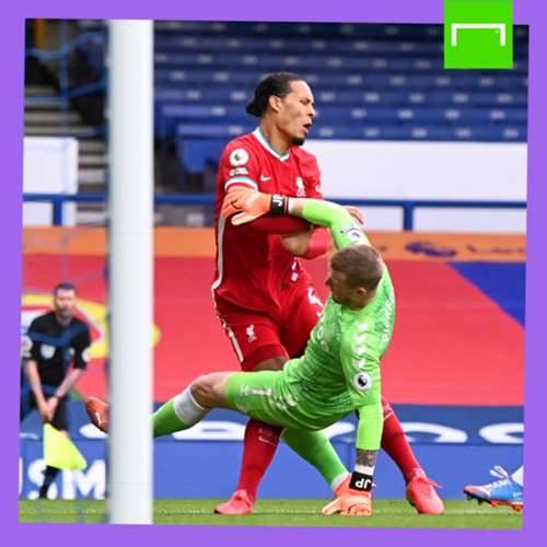 Jordan Pickford Virgil van Dijk Everton Liverpool GFX