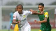 Lyle Lakay of Mamelodi Sundowns challenged by Seth Parusnath of Golden Arrows, November 2019