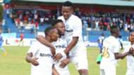 Jaffari Odenyi and Moses Mburu of AFC Leopards.