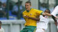 Neil Winstanley of South Africa in the Cosafa Castle Cup game between South Africa and Mauritius played at the New George V Stadium on January 10, 2004