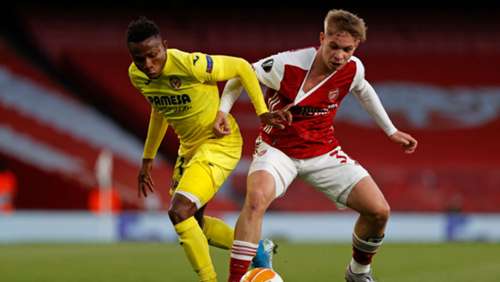 Samuel Chukwueze of Villarreal, Emile Smith Rowe of Arsenal