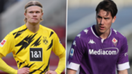 Dusan Vlahovic Erling Haaland GFX