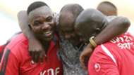 Ulinzi coach Benjamin Nyangweso and Joe Birgen