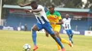Salim Abdalla of AFC Leopards v Daniel Mwaura of Mathare United.