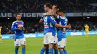 Napoli celebrating Verona Serie A