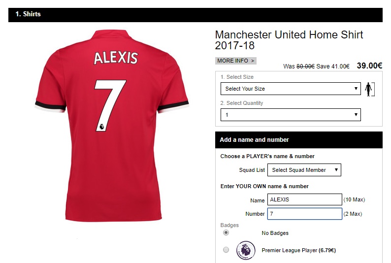 manchester united jersey no 7