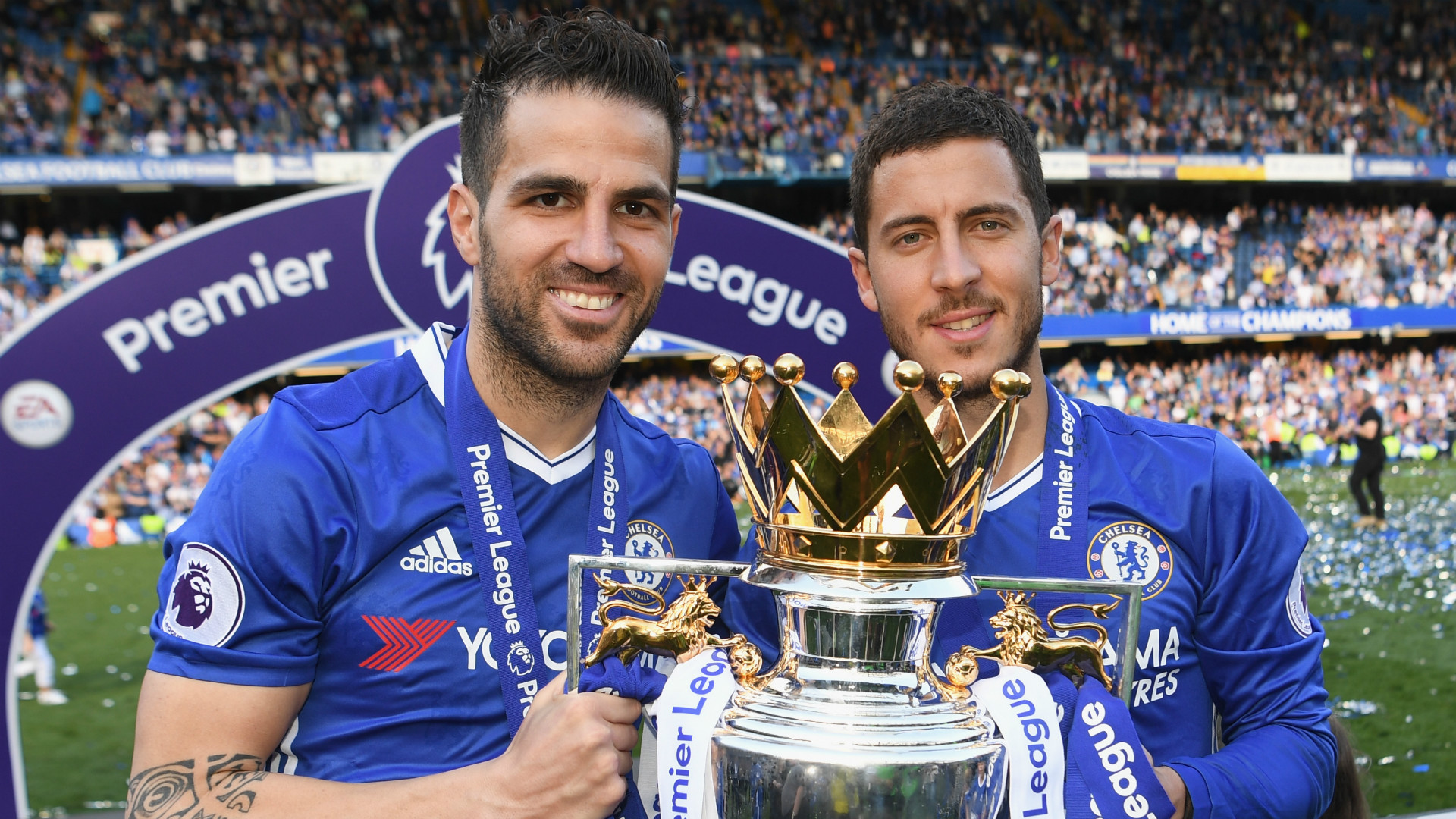 Cesc Fabregas Eden Hazard Chelsea Premier League