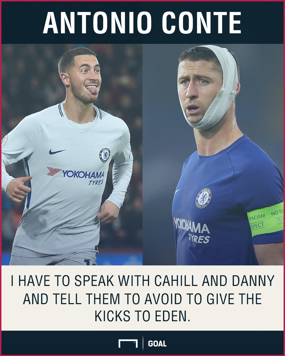 2018 World Cup news: 'Don't kick Hazard!' - Antonio Conte ...