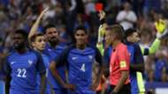 Raphael Varane France England red card