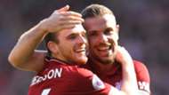 Andy Robertson Jordan Henderson Liverpool 2017-18